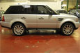 Photo of a silver Range Rover with window tint.